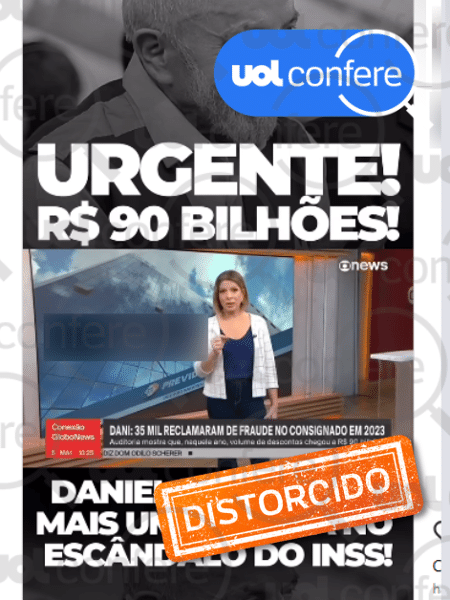 8.mai.2025 - R$ 90 bilhões é o valor total de empréstimos consignados contratados, e não o que foi desviado 8.mai.2025 - R$ 90 bilhões é o valor total de empréstimos consignados contratados, e não o que foi desviado