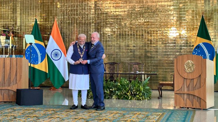 08.07.25 - O presidente Lula (PT) recebe o presidente da Índia, Narendra Modi, no Palácio da Alvorada 08.07.25 - O presidente Lula (PT) recebe o presidente da Índia, Narendra Modi, no Palácio da Alvorada