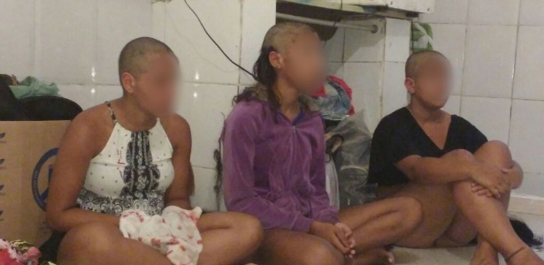 Mulheres têm cabeças raspadas por traficantes da Ladeira dos Tabajaras, no Rio - Reprodução/UOL