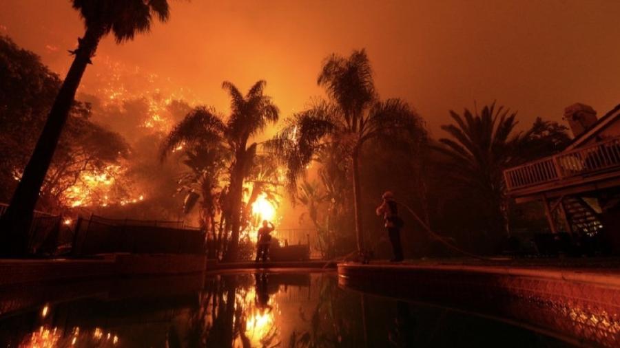A proteção de bombeiros privados começou a ser oferecida por seguradoras há pouco mais de uma década, tanto na Califórnia quanto em outros Estados americanos que costumam enfrentar incêndios florestais - Divulgação