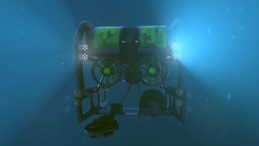 Um veículo submarino operado remotamente (ROV), que pode ser usado em pesquisas exploratórias no fundo do mar - Getty Images