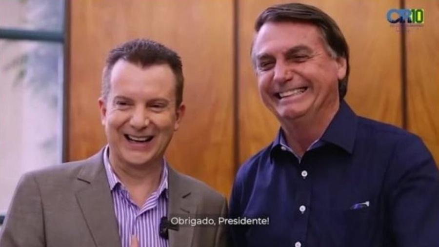 O presidente Jair Bolsonaro apoiou o candidato Celso Russomanno - Reprodução/Instagram