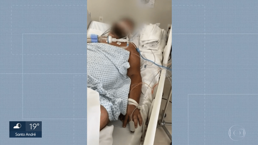 Pacientes são amarrados em Brasilândia por falta de medicamento para intubação - Reprodução/SPTV