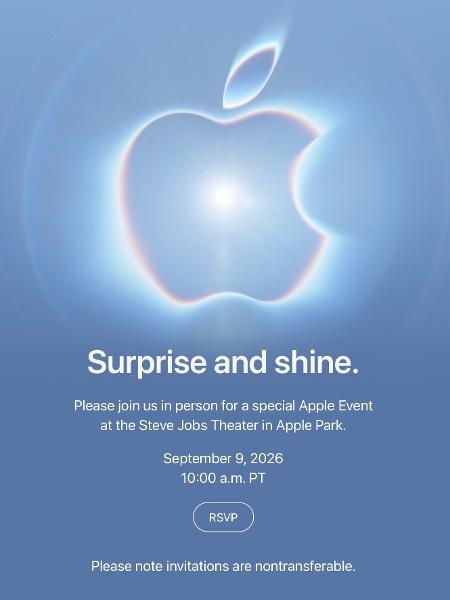  Convite que a Apple enviou para evento sobre iPhone a ser realizado em 9 de setembro