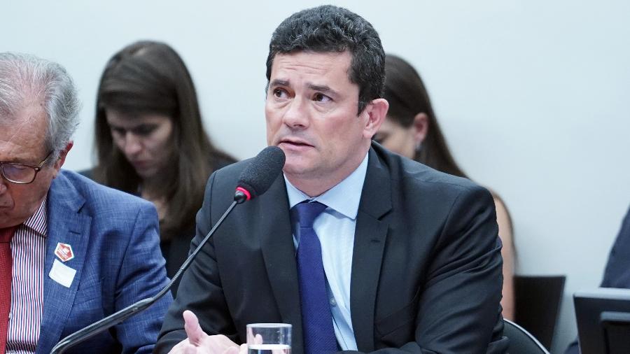 Ministro da Justiça, Sergio Moro, explicando mensagens vazadas na Câmara dos Deputados - Pablo Valadares/Câmara dos Deputados