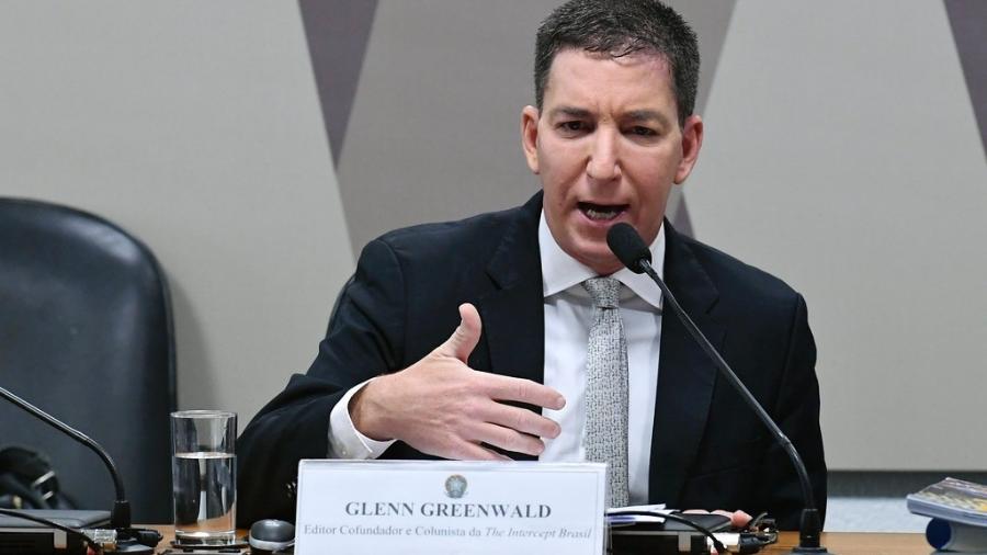 11.jul.2019 - Glenn Greenwald, jornalista e fundador do site The Intercept - Marcos Oliveira/Agência Senado