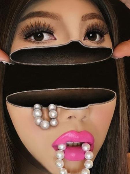 Maquiadora Mimi Choi virou um sucesso nas redes sociais por criar ilusões de ótica super-reais  - Reprodução/Instagram