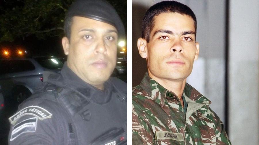 Os ex-militares Bruno Bastos (esq) e Fábio Júnior de Oliveira (dir) tiveram suas fichas aprovadas pela Legião - Arte/UOL