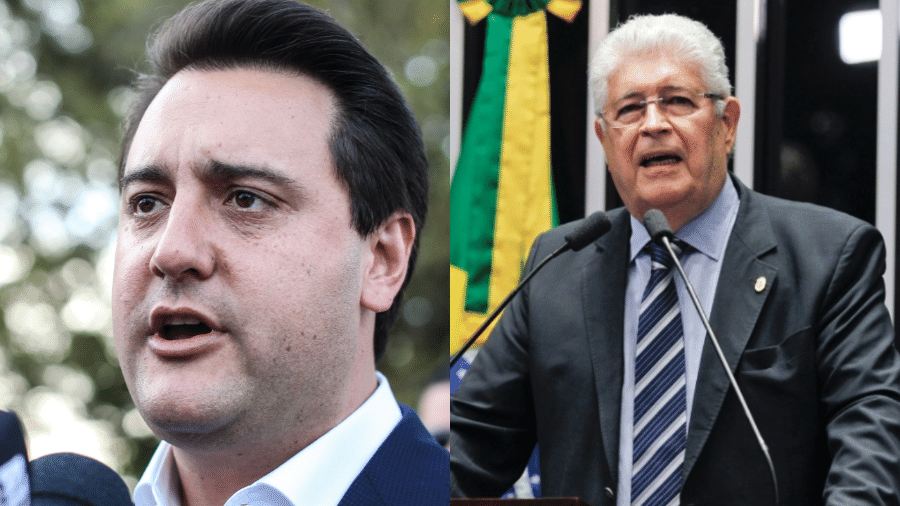 Pré-candidatos ao governo do Paraná, Ratinho Júnior (PSD) e Roberto Requião (PT) - Geraldo Bubniak/AGB e Beto Barata/Agência Senado