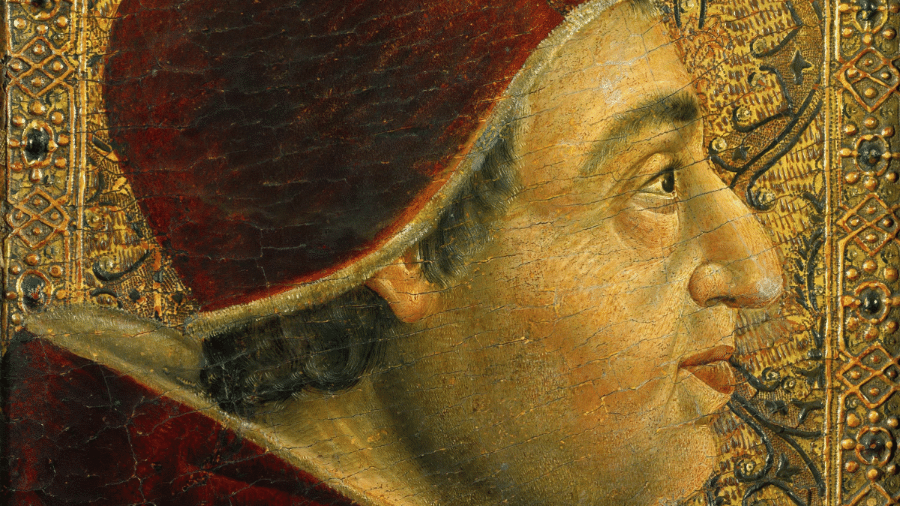 Retrato do papa Alexandre 6º (atribuído a Pedro Berruguete, c. 1495) Retrato do papa Alexandre 6º (atribuído a Pedro Berruguete, c. 1495)