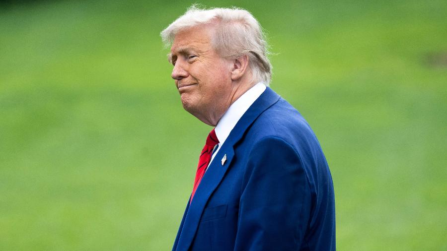 O presidente dos EUA, Donald Trump, em Washington O presidente dos EUA, Donald Trump, em Washington