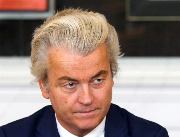 O líder da extrema-direita holandesa Geert Wilders, do partido PVV, após perder as eleições  - Yves Herman /Reuters