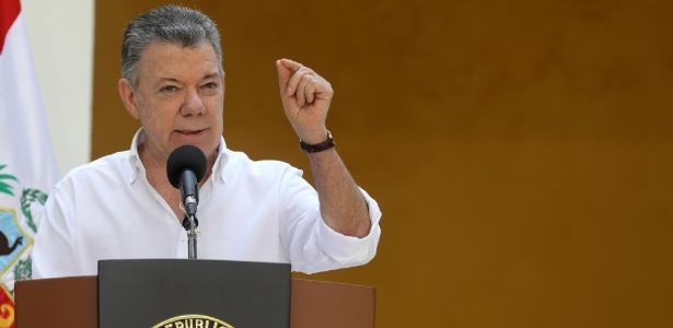 O presidente da Colômbia, Juan Manuel Santos - Joaquin Sarmiento