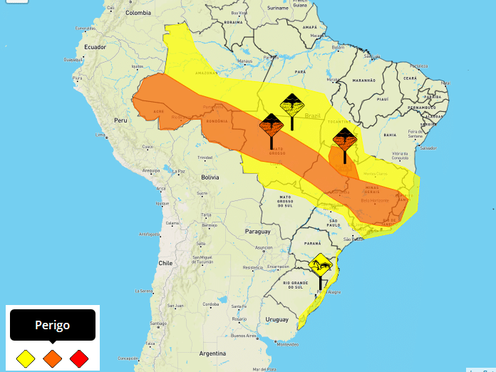 Chuva: Inmet emite alerta para DF e 21 dos 26 estados brasileiros