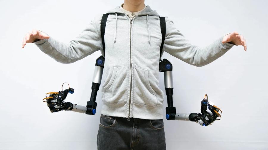 Braços robóticos do projeto Metalimbs, do Information Somatics Labs, no Japão - Divulgação/ISL