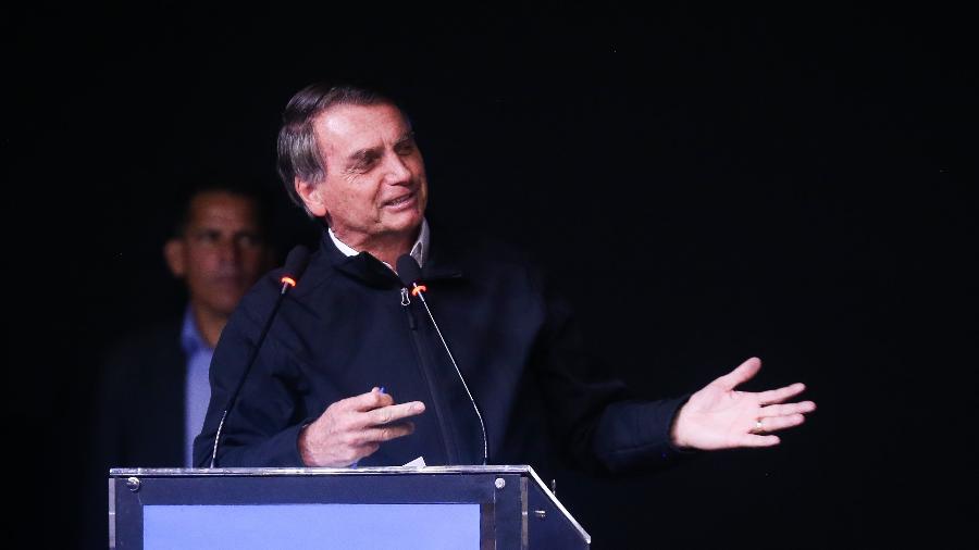 O presidente Jair Bolsonaro durante a abertura do Salão Internacional de Avicultura e Suinocultura em São Paulo - Zanone Fraissat/Folhapress