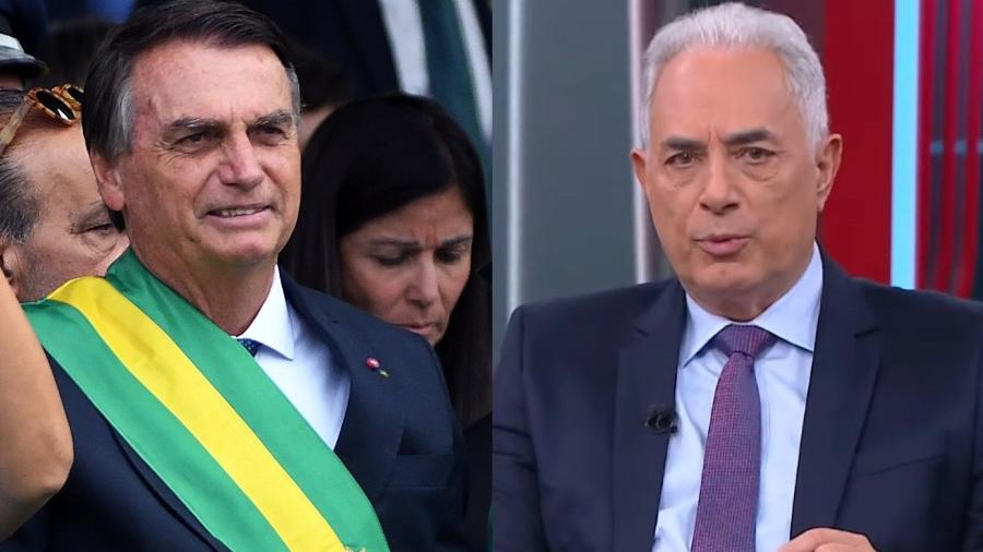 O presidente Jair Bolsonaro (PL) e o jornalista William Waack, da CNN Brasil - João Gabriel Rodrigues/AE e Reprodução/CNN Brasil