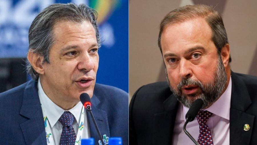 Ministros Fernando Haddad (Fazenda) e Alexandre Silveira (Minas e Energia)