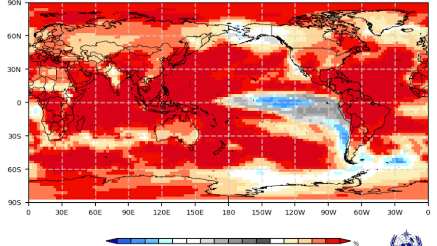 Segundo a WMO, o fenômeno La Niña está previsto para ocorrer nos próximos meses, mas aquecimento permanecerá presente