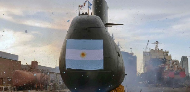 Foto do submarino argentino ARA San Juan, desaparecido com 44 pessoas a bordo em 15 de novembro de 2017 - Ministro da Defesa Argentina / Divulgação
