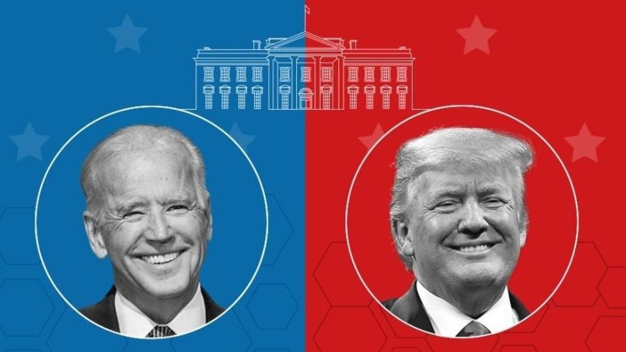 Joe Biden (à esquerda) e Donald Trump são os grandes protagonistas da eleição presidencial deste ano - BBC