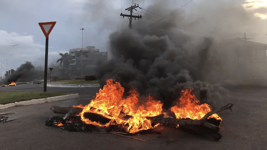 Incêndios durante protestos em Macapá - Arquivo Pessoal