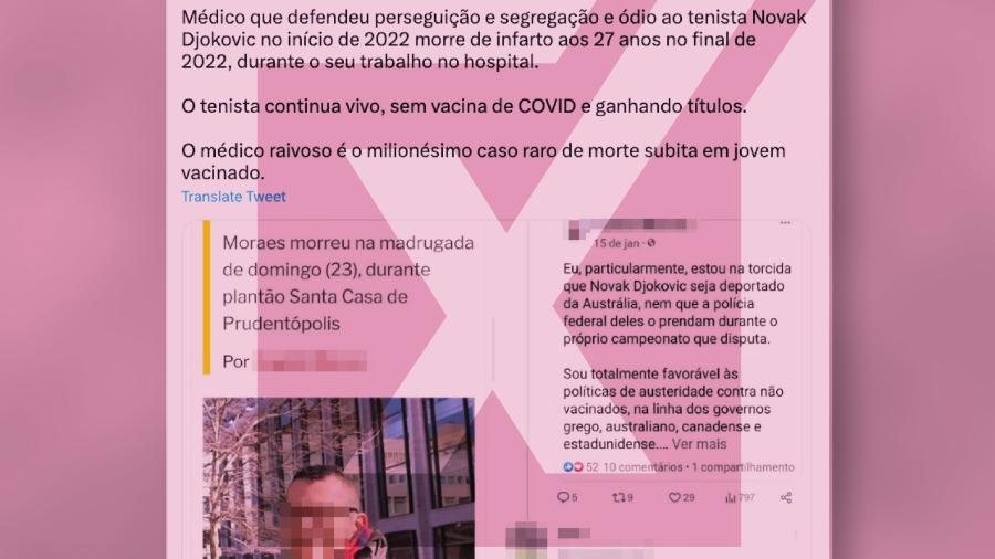 03.abr.2023 - Médico foi vítima de infarto fulminante que sequer chegou a ser notificado como caso de evento adverso da vacinação contra covid-19 - Projeto Comprova