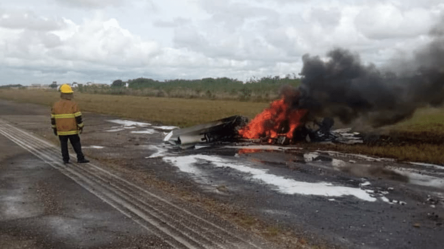 Autoridades venezuelanas estão investigando as causas do acidente no aeroporto - Reprodução/Redes Sociais