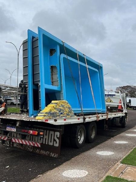 Piscinas seriam transportadas para o estado de Santa Catarina