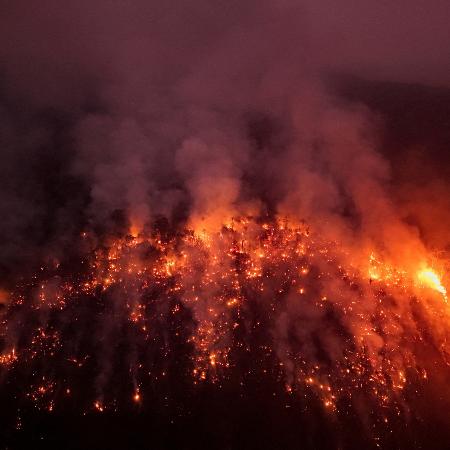 4.set.2024 - Fogo na Amazônia: incêndio destrói área próxima à Rodovia Transamazônica em Lábrea (AM) - Bruno Kelly/Reuters