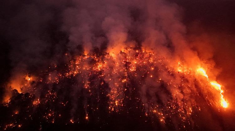 Fogo na Amazônia: incêndio destrói área próxima à Rodovia Transamazônica em Lábrea (AM) Fogo na Amazônia: incêndio destrói área próxima à Rodovia Transamazônica em Lábrea (AM)