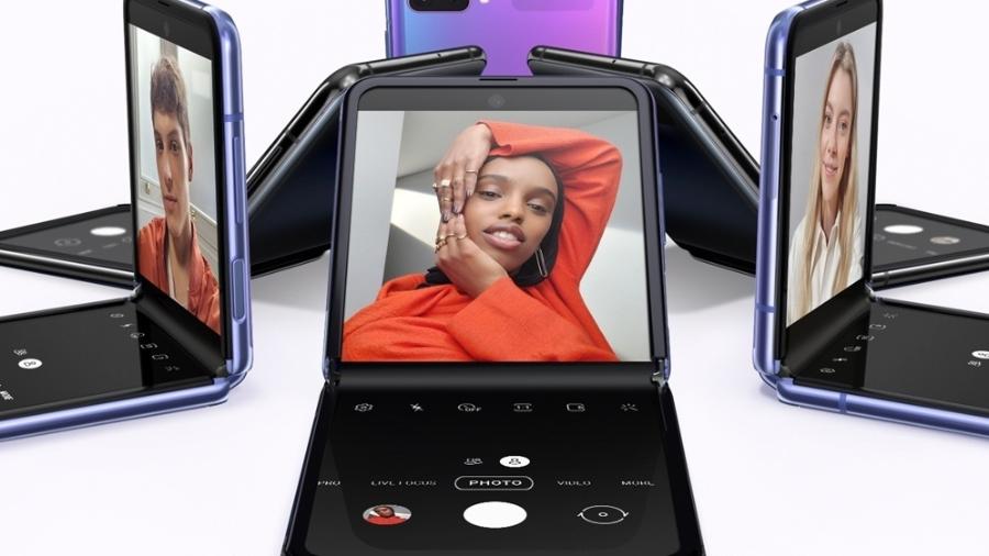 Galaxy Z Flip, smartphone com tela flexível da Samsung - Divulgação/Samsung