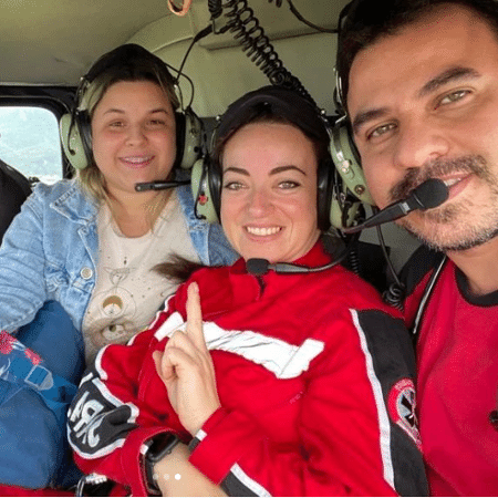 Mulher é resgatada de helicóptero para fazer transplante em SC - Reprodução/Instagram/SAER PCSC