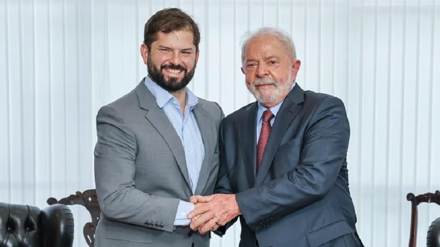 Lula e o presidente chileno, Gabriel Boric - Ricardo Stuckert/PT