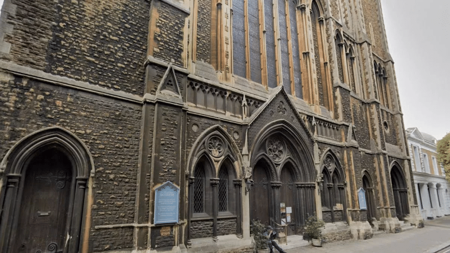 A igreja de St. Mathew, onde o corpo do professor foi encontrado, fica na região oeste de Londres