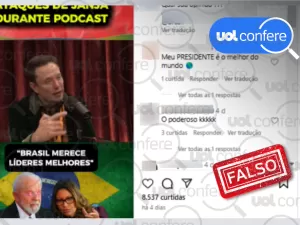 Elon Musk não falou sobre Janja em podcast; dublagem é falsa