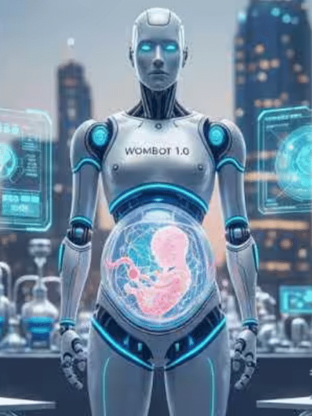 Robô humanoide com útero artificial
