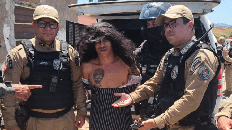 Jorlan foi preso disfarçado de mulher em Mungulu (PB)