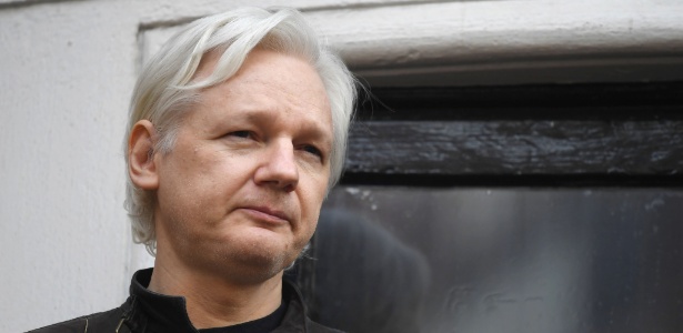 Julian Assange, fundador do WikiLeaks, em Londres - Justin Tallis/AFP