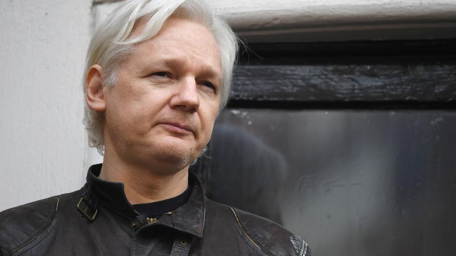 19.mai.2017 - Fundador do Wikileaks, Julian Assange - Justin Tallis/AFP