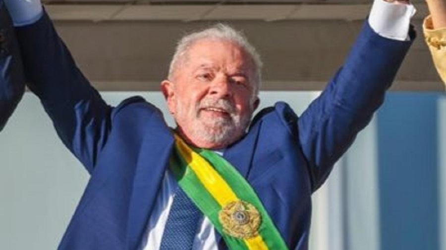 O presidente Luiz Inácio Lula da Silva (PT) com a faixa presidencial