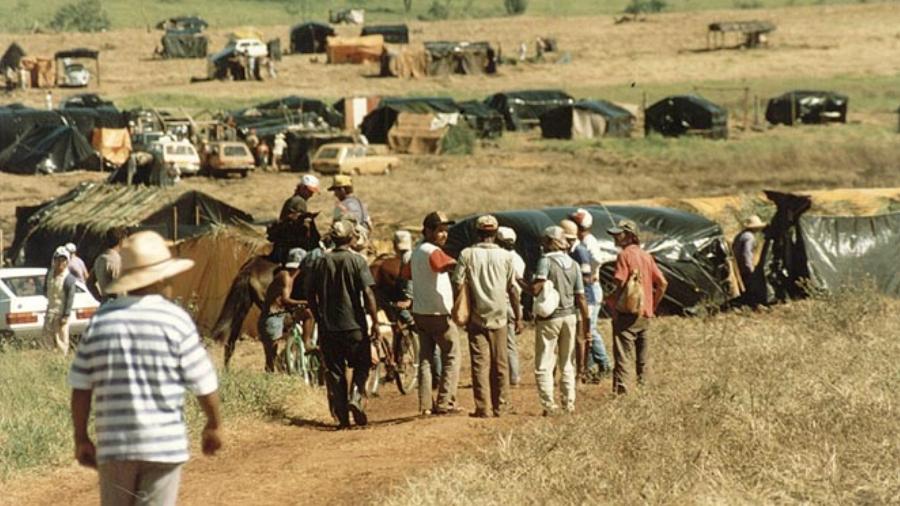 Ocupação da Fazenda Haroldina, no Pontaldo Paranapanema, 1995 - Divulgação/MST