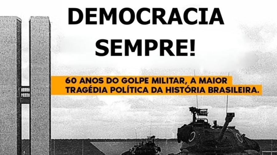 "Democracia sempre", diz publicação assinada pela entidade criada pelo petista e aliados próximos
