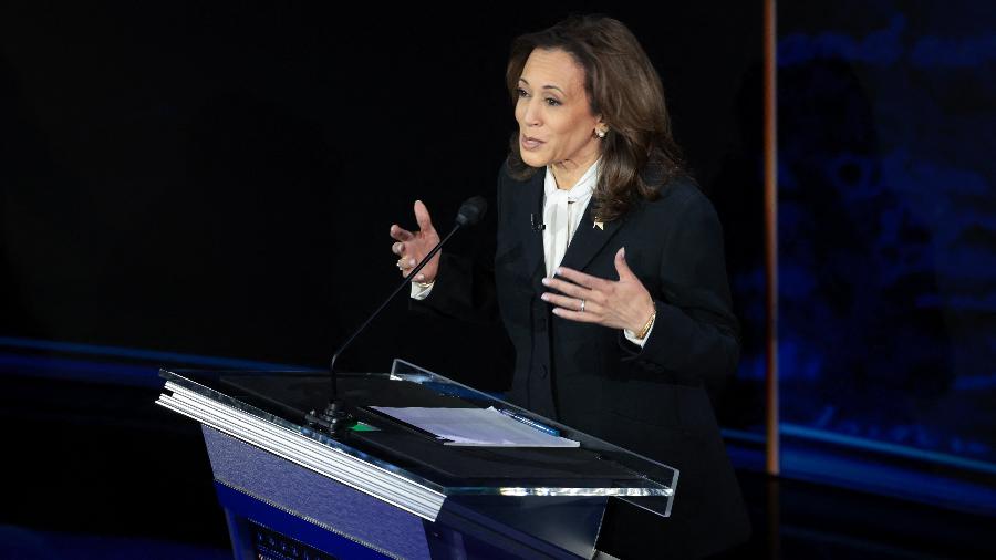 10.set.24 - Kamala Harris em debate da ABC - Win McNamee / Getty Images via AFP