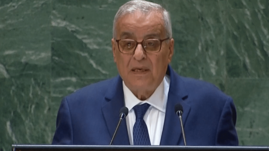 Abdallah Bou Habib, ministro das Relações Exteriores do Líbano, discursa na ONU