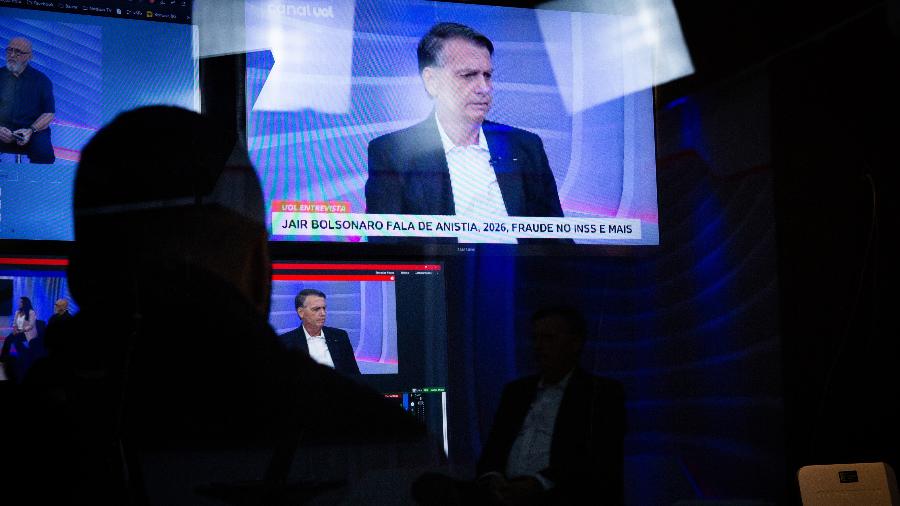 O ex-presidente Jair Bolsonaro (PL) dá entrevista ao UOL, em Brasília O ex-presidente Jair Bolsonaro (PL) dá entrevista ao UOL, em Brasília