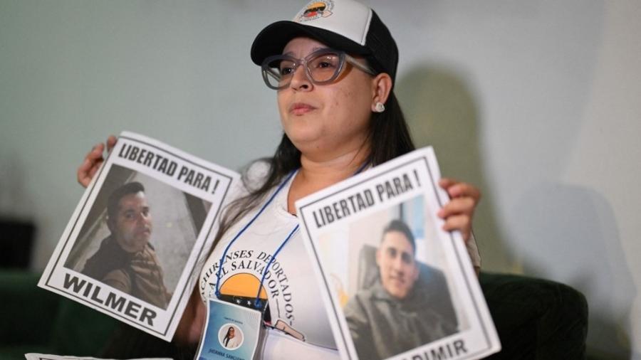 Jhoanna Sanguino, tia de Widmer Agelvis Sanguino, que foi deportado dos EUA para El Salvador Jhoanna Sanguino, tia de Widmer Agelvis Sanguino, que foi deportado dos EUA para El Salvador