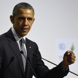O presidente dos EUA, Barack Obama, discursa na Conferência do Clima da ONU - Alain jocard/AFP