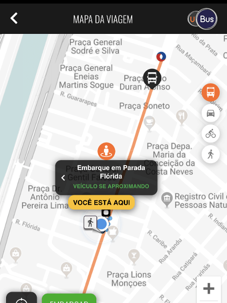 App UBus mostra ônibus a caminho de você - Gabriel Francisco Ribeiro/UOL - Gabriel Francisco Ribeiro/UOL