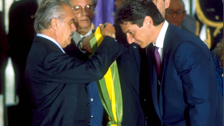 Sarney transfere para Collor faixa herdada pela ditadura - Reprodução - Reprodução